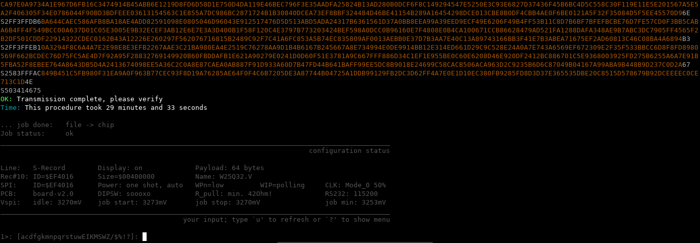 screenshot of file-to-chip over native RS232