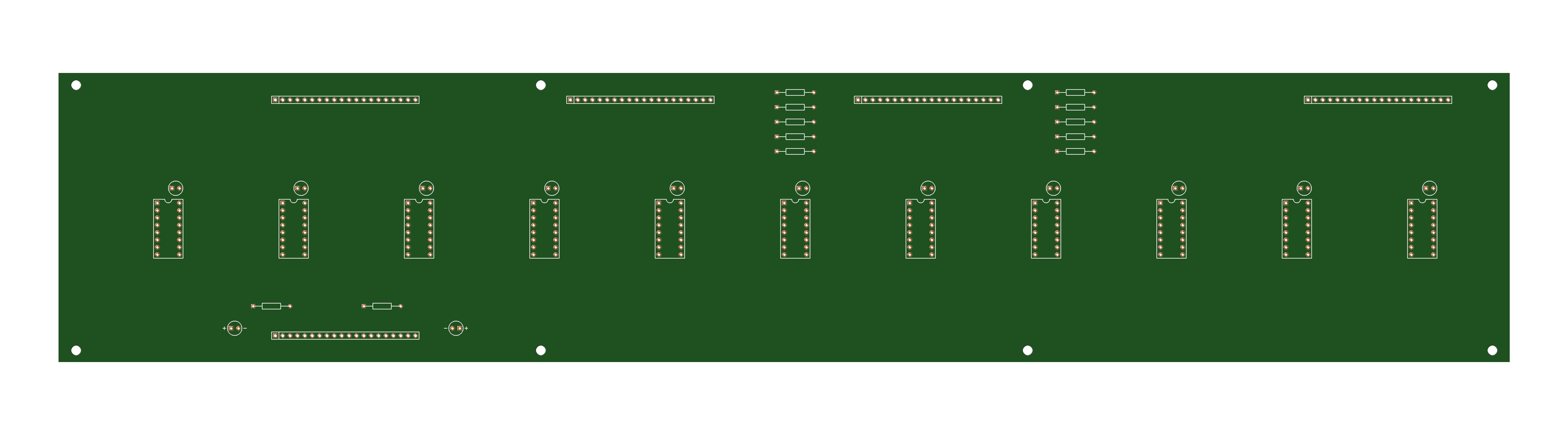 Driver 100x500 PCB, top view