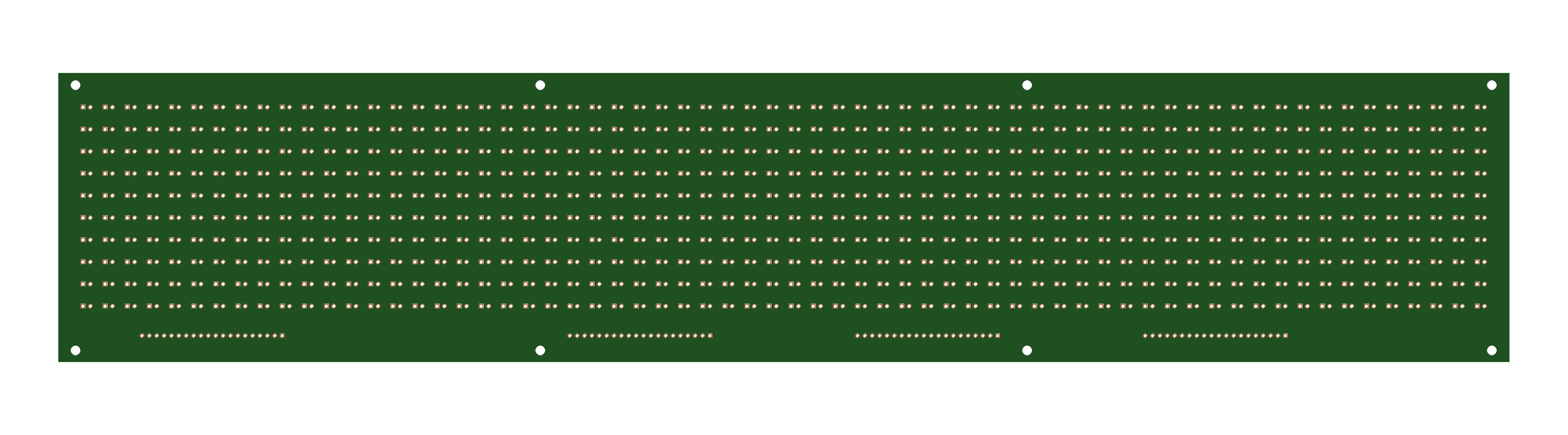 Matrix 100x500 PCB, bottom view